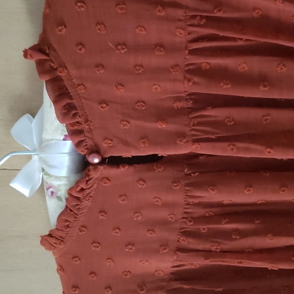 Orange Ruffle Dress - Picture 7 of 14